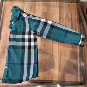 Toddler green Burberry button up shirt size 2T